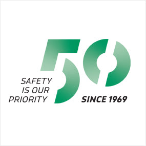 Sinter 50 logo: Safety is our priority, since 1969