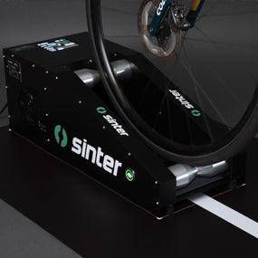 Close-up of the Smart Bedding Machine with a wheel on its rollers