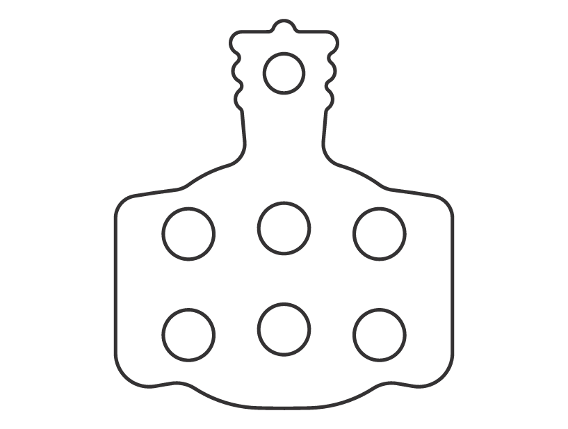 Sinter 009 brake pad shape