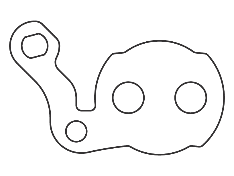 Sinter 010 brake pad shape