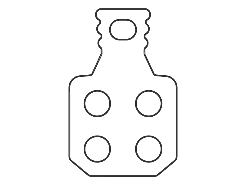 Sinter 012 brake pad shape