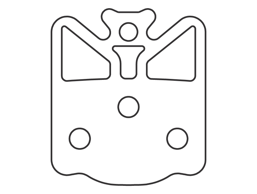 Sinter 027 brake pad shape