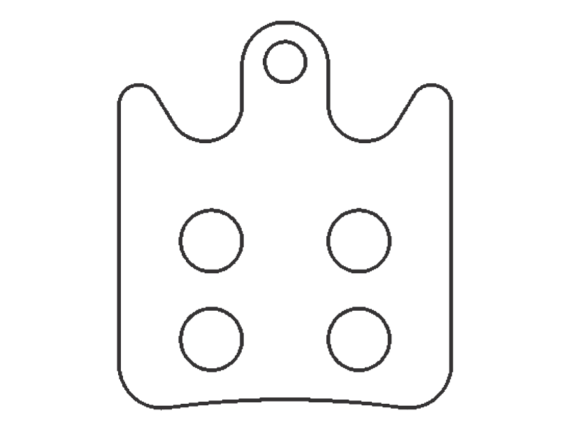 Sinter 043 brake pad shape