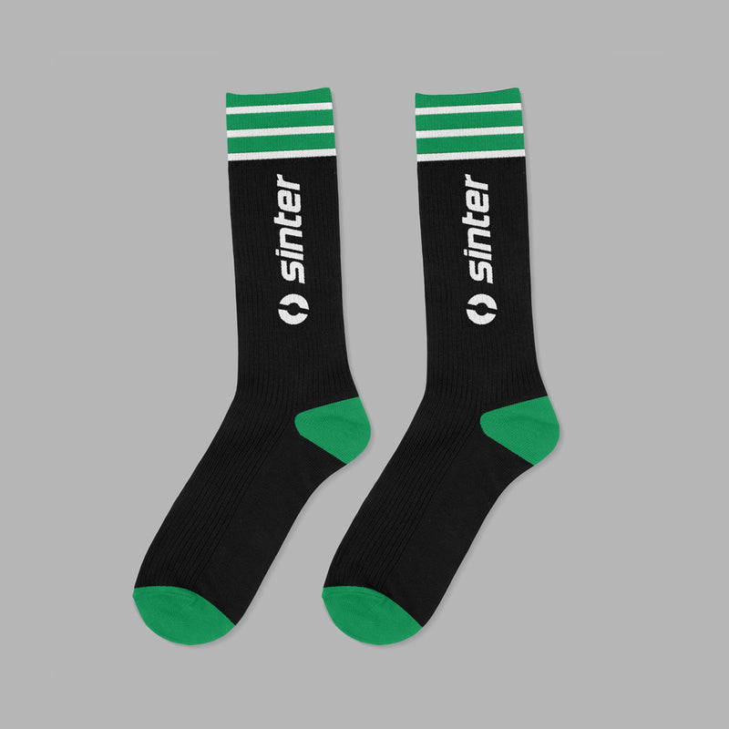 Sinter Striped Socks – Black/Green